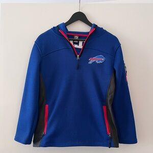 Buffalo Bills NFL Kids Blue and Red Quarter-Zip Jacket